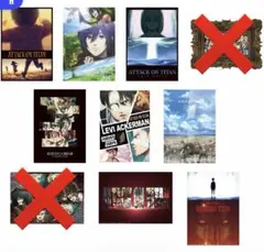 進撃の巨人～地鳴らし～ クリアポスター 9장 세트