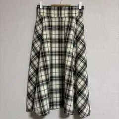 クリアインプレッションミュゼ チェック柄 ロングフレアスカートのサムネイル