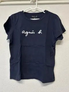 agnès b. アニエスベー　ロゴ　ネイビー Tシャツ T2