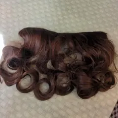 ウィッグ　ヘアエクステ カール ブラウン