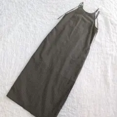 【美品】アングリッド ungrid ギンガムチェックフィットキャミワンピース