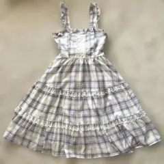 フリルレースティアードジャンスカ　ホワイト　Lサイズ　眞白ありす