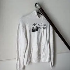 Stüssy ホワイト パーカー 使用感あり