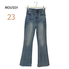 美品MOUSSY ブーツカットデニム 23サイズ ブラック 美品MOUSSY ブーツカットデニム 23サイズ ブラック BLACK by