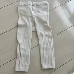 ホワイトリブ編みレギンス Lee Poo
