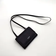 Coach Pebble Leather Mini Wallet Navy