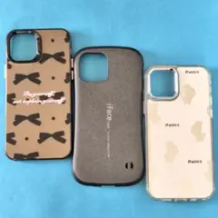 iFace iPhone13/14 グレー スマホケース 他3点セット 耐衝撃