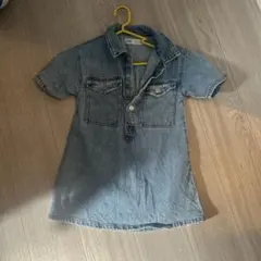 ZARA デニムシャツワンピース キッズ