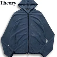 Theory ニット ジップアップパーカー ストレッチ 人気M ブルーのサムネイル
