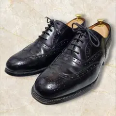 ​美品◆REGAL リーガル 27 ウィングチップ 黒 ガラスレザー Y251