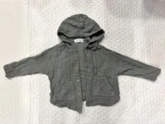 ZARA フード付きグレーシャツ シャツ カーディガン 80 ベビー 子供服