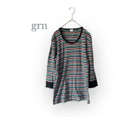 【ジーアールエヌ】ボーダー　Lサイズ　薄手ロンT　春物　カジュアルコーデ　美品