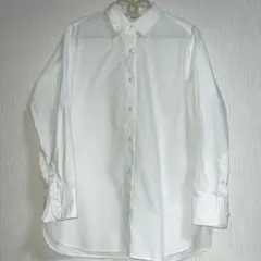 ユニクロ　コットンシャツ　白　Lサイズ