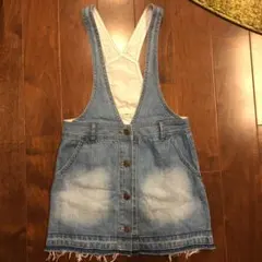 デニム ジャンパースカート サロペット