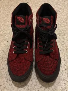 Vans 厚底ハイカット スニーカー 赤