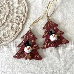 ドイツ　クリスマス　オーナメント　クリスマスツリー　飾り　２個セット