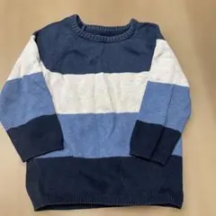 ストライプニットセーター（ネイビー・ライトブルー）