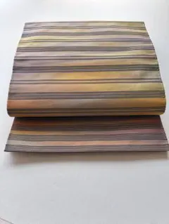 正絹　八寸名古屋帯　爪掻き本綴れ