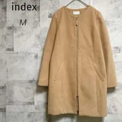 index インデックス【M】ノーカラーコート ベージュ ミドル丈 ワールドのサムネイル
