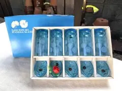 昭和レトロ　ADERIA アデリアグラス レトログラス　色ガラス　当時物