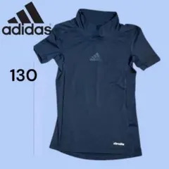 adidas キッズ ラッシュガード 130 ブラック 半袖
