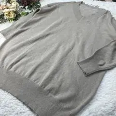 MAISON DE THERESE Ｖネックニットワンピース　オーバーサイズ　F