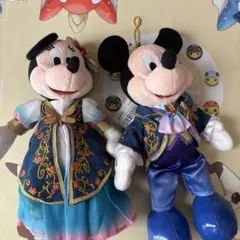 （タグ付き）ファンタジースプリングス　ぬいぐるみミッキー　ミニー　ディズニー