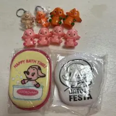 サトちゃん サトコチャンフィギュアキーホルダーセット バススポンジ付き