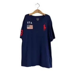 ポロラルフローレン　ビッグポニー　星条旗　Tシャツ L