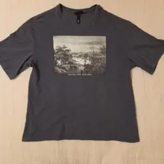 H&M Tシャツ グレー プリント XLサイズ