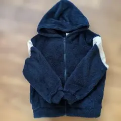 SHEIN フリースジャケット 10Y ネイビー