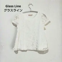 Glass Line グラスライン総レース 半袖カットソー ホワイトのサムネイル