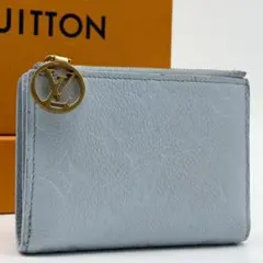【限定品】ルイヴィトン ポルトフォイユ リサ アンプラント ブルー コンパクト
