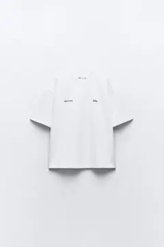 未使用！ZARA☆インターロックテキストTシャツ