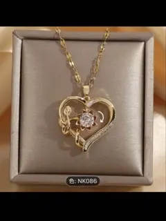 ゴールドハート型ネックレス NK086