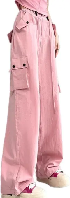ピンク　カーゴパンツL