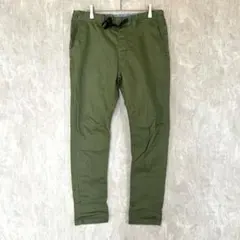 【クリフメイヤー】チノパン M カーキ ベルト一体型 綿混 ラオス製 ポケット有
