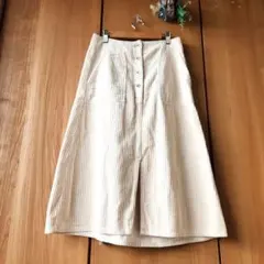 【オリーブデオリーブ】コーディロイ ミディ丈 スカート 秋冬コーデ アイボリー