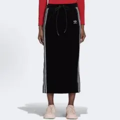 新品S Adidasカジュアルロングスカートブラック GM8746
