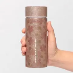スタバ　SAKURA2026ステンレスボトルグリッターピンクベージュ355ml