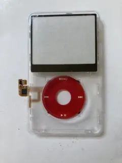 iPod Classic 透明パネル 赤クリックホイール 5世代専用互換パーツのサムネイル
