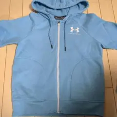 UNDER ARMOUR 水色 フルジッパー パーカー SM/P/ICH
