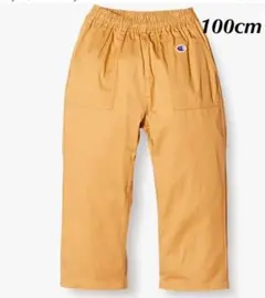 新品15336チャンピオン100cmマスタード薄手ロングパンツ綿100男児ズボン