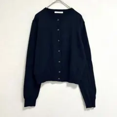 クリーコンフォルト ウールブレンド ニット カーディガン 【F】 ネイビー