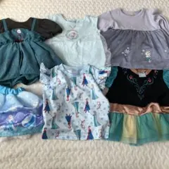 ち*か様 エルサ・アナデザイン長袖、半袖Tシャツセット 90cm まとめ売り