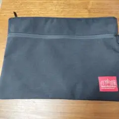 Manhattan　黒いキャンバス クラッチバッグ
