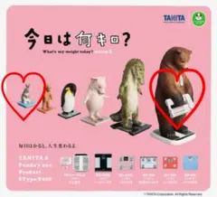 【今日は何キロ？ガチャガチャ】 クマとウサギ　体重　ガチャポン