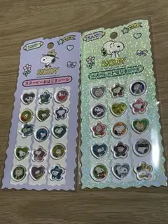スヌーピー　おはじきシール　2セット