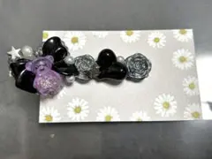 ハート型バラモチーフヘアクリップ