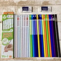 かきかたえんぴつ　鉛筆　消しゴム　まとめ　36本　3ダース　２B・B・HB・６B